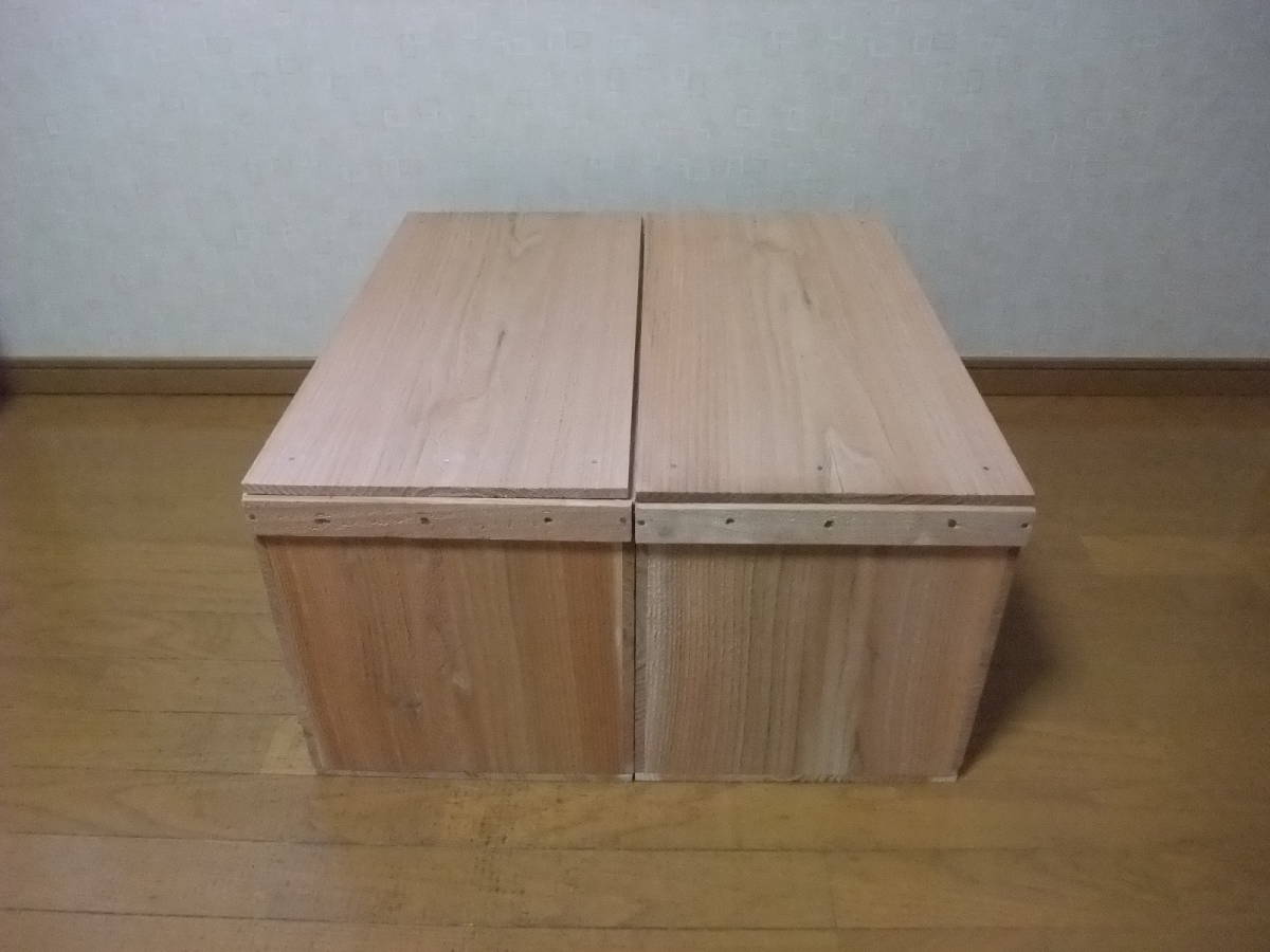 りんご箱 木箱 リンゴ箱 2箱セット ふたつき 青森県 2個の通販 焼き 