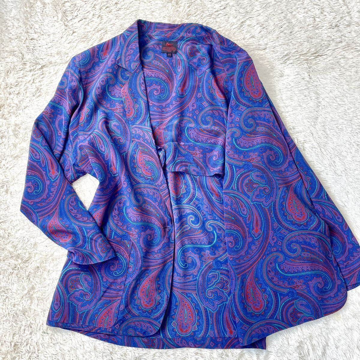 1円 【希少2XL】 ETRO エトロ 《圧倒的存在感》 ペイズリー テーラード 