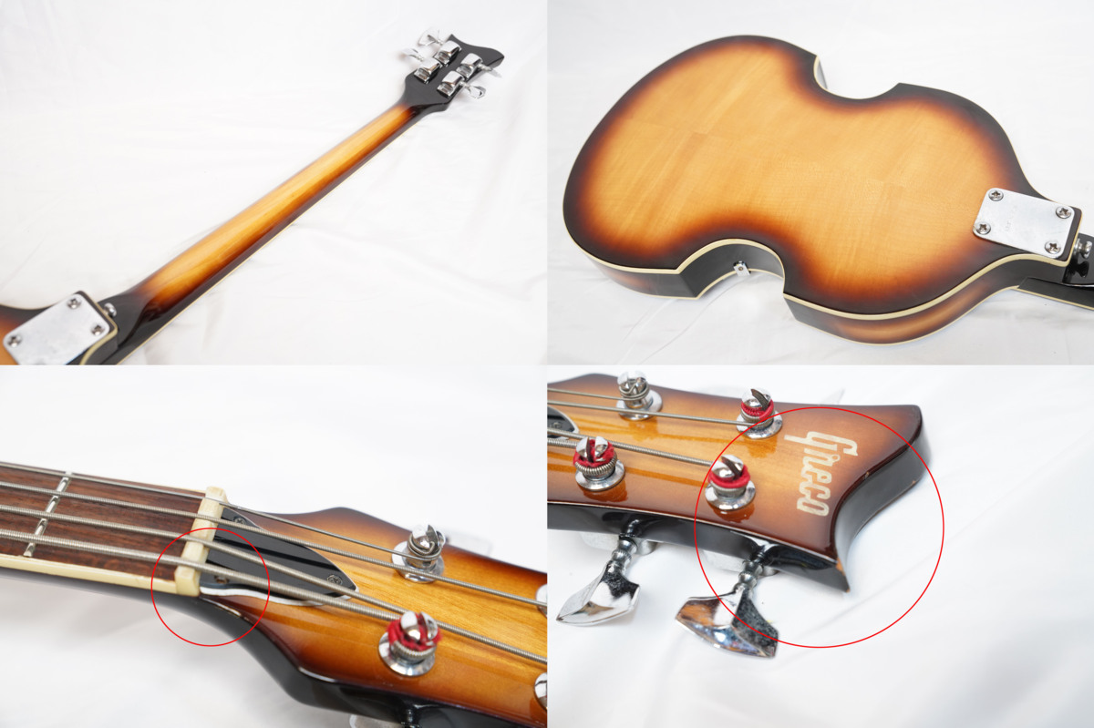 ☆GRECO☆VB500 LEFTY 左用 サンバースト バイオリンベース 70年代 