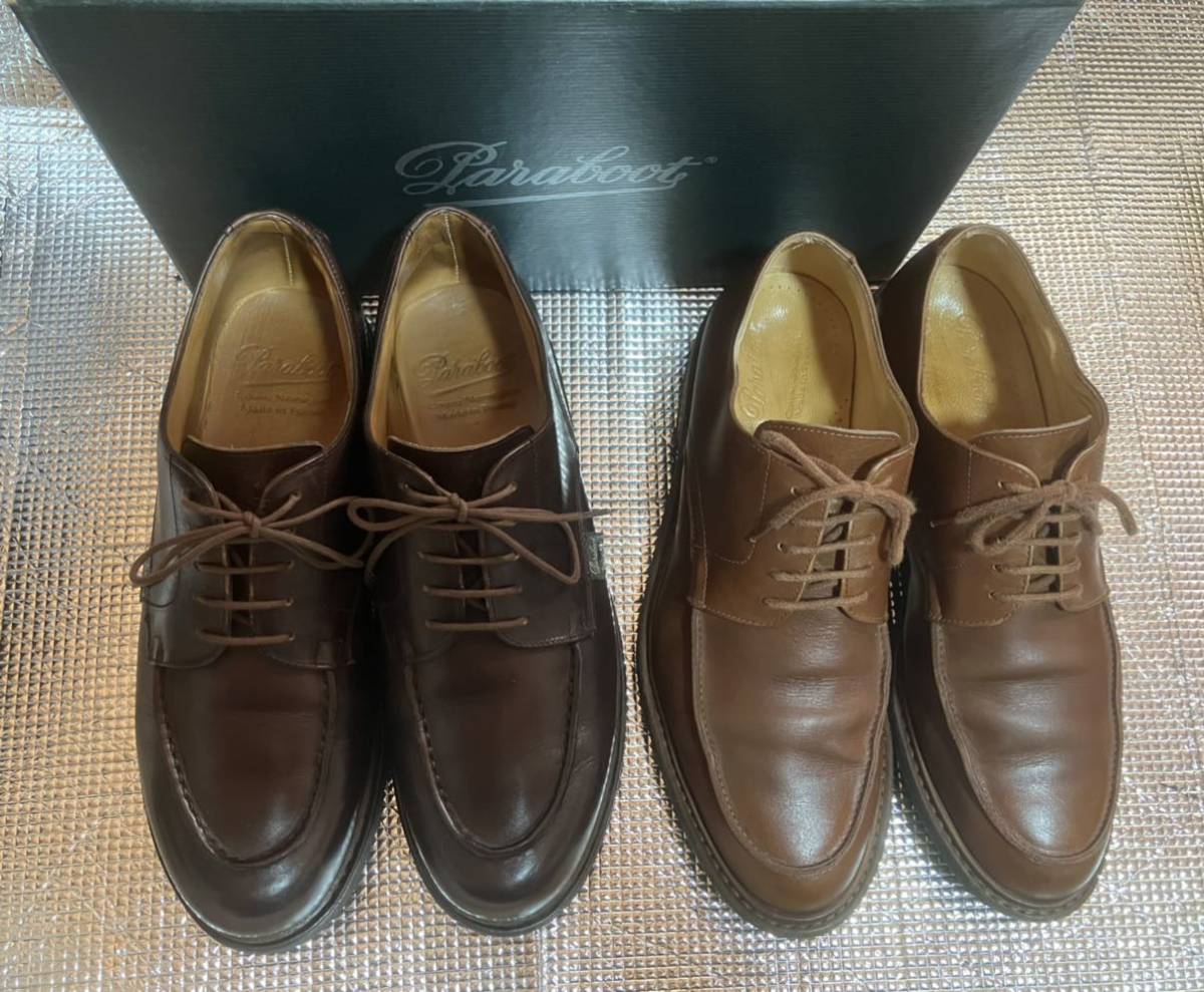 元箱付 PARABOOT パラブーツ シャンボード カフェサイズ7 PARABOOT U 