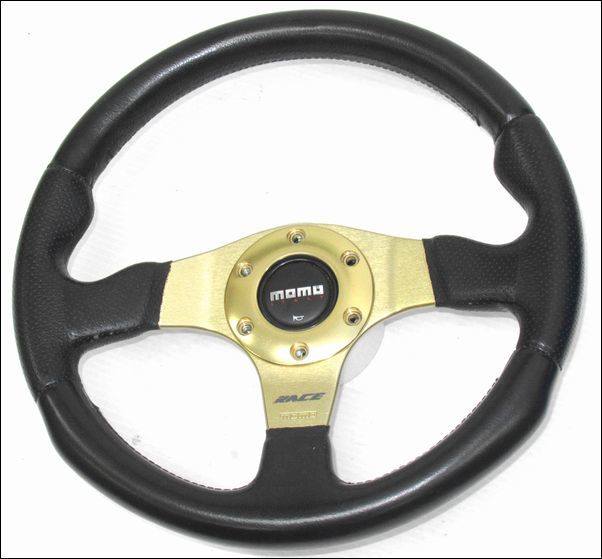 ○ モモ momo レース RACE ゴールド 32Φ ステアリング ハンドル RACE
