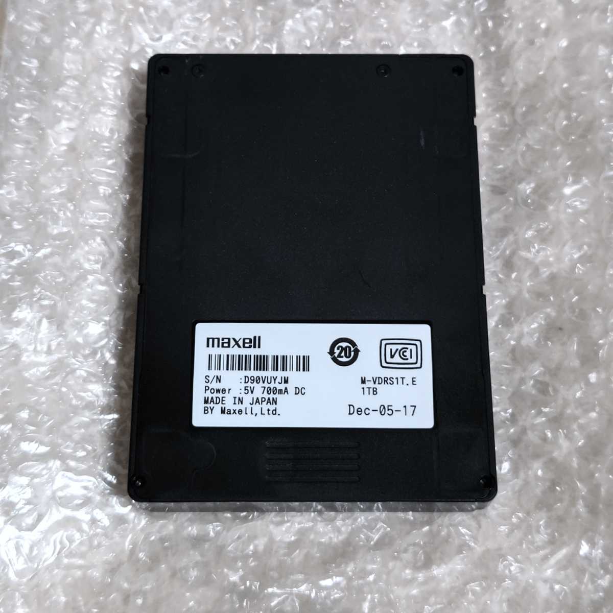 動作確認済・本体のみ)maxell iVDR-S 1TB ブラック maxell 1TB iVDR-S
