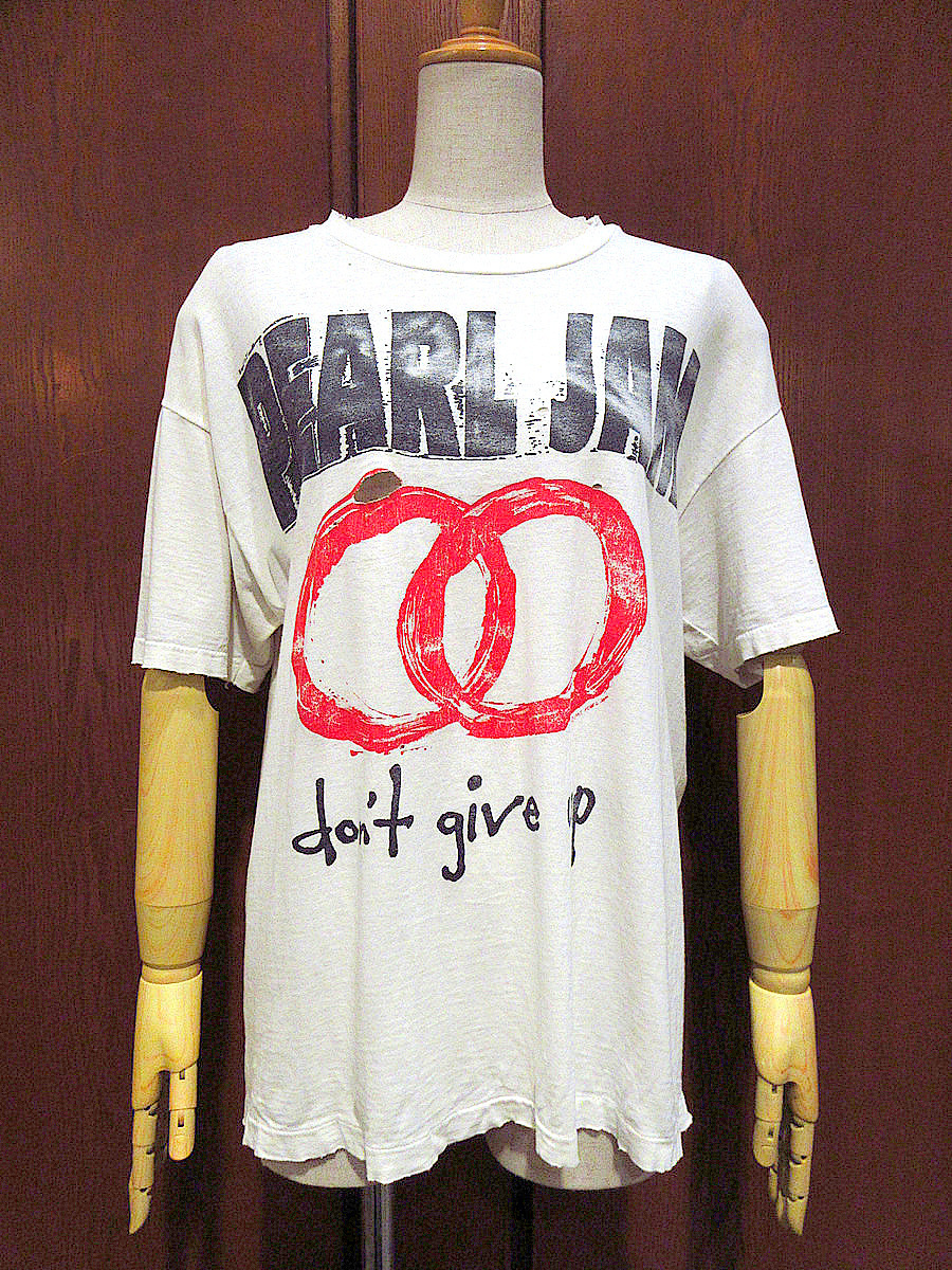 定番，大人気 ビンテージ90&rsquo;s PEAL JAM DON'T GIVE UP EUROPEAN SUMMER TOURTシャツ白size L 220703k1-tsh-bnバンドパールジャム(Tシャツ)｜売買されたオークション情報、yahooの商品情報をアーカイブ公開 - オークファ Tシャツ