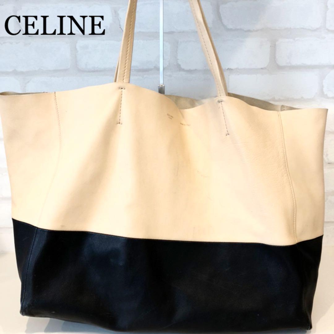 CELINEバイカラーセリーヌ『カバ スモール 2WAYハンドバッグ