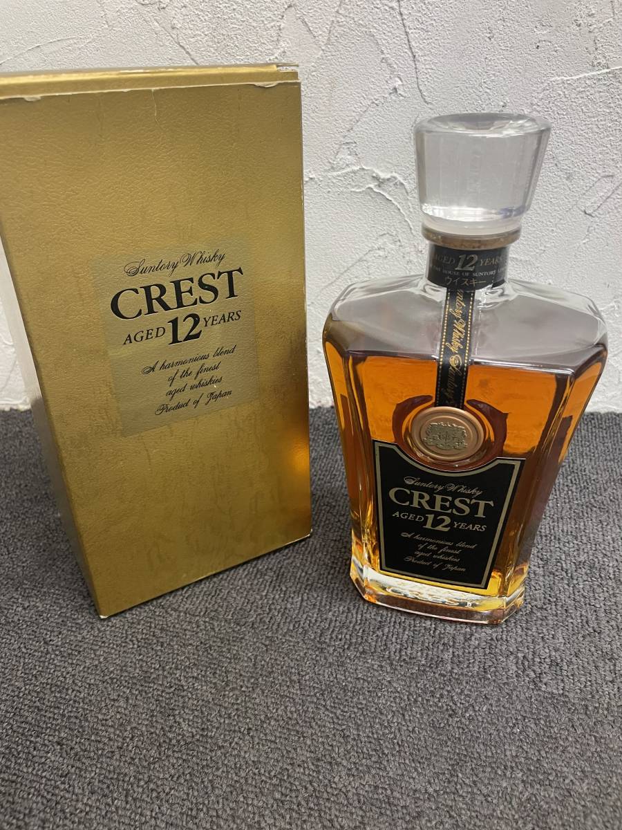Z-11956【未開栓/長期保管】SUNTORY CREST 12年 サントリークレスト