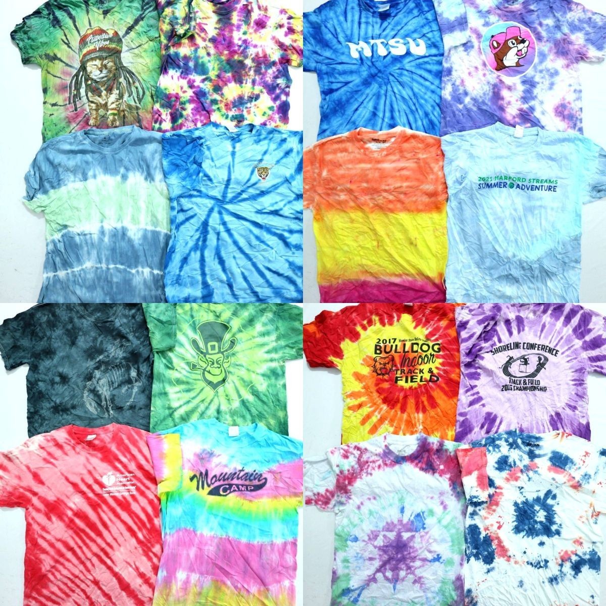 100%新品，HOT タイダイ 総柄Tシャツ set レゲエ 音楽 他 メンズM 16枚セット まとめ売り 古着卸 1円スタート 最落なし MH4413(文字、ロゴ)｜売買されたオークション情報、yahooの商品情報をアーカイブ公開 - オ Mサイズ