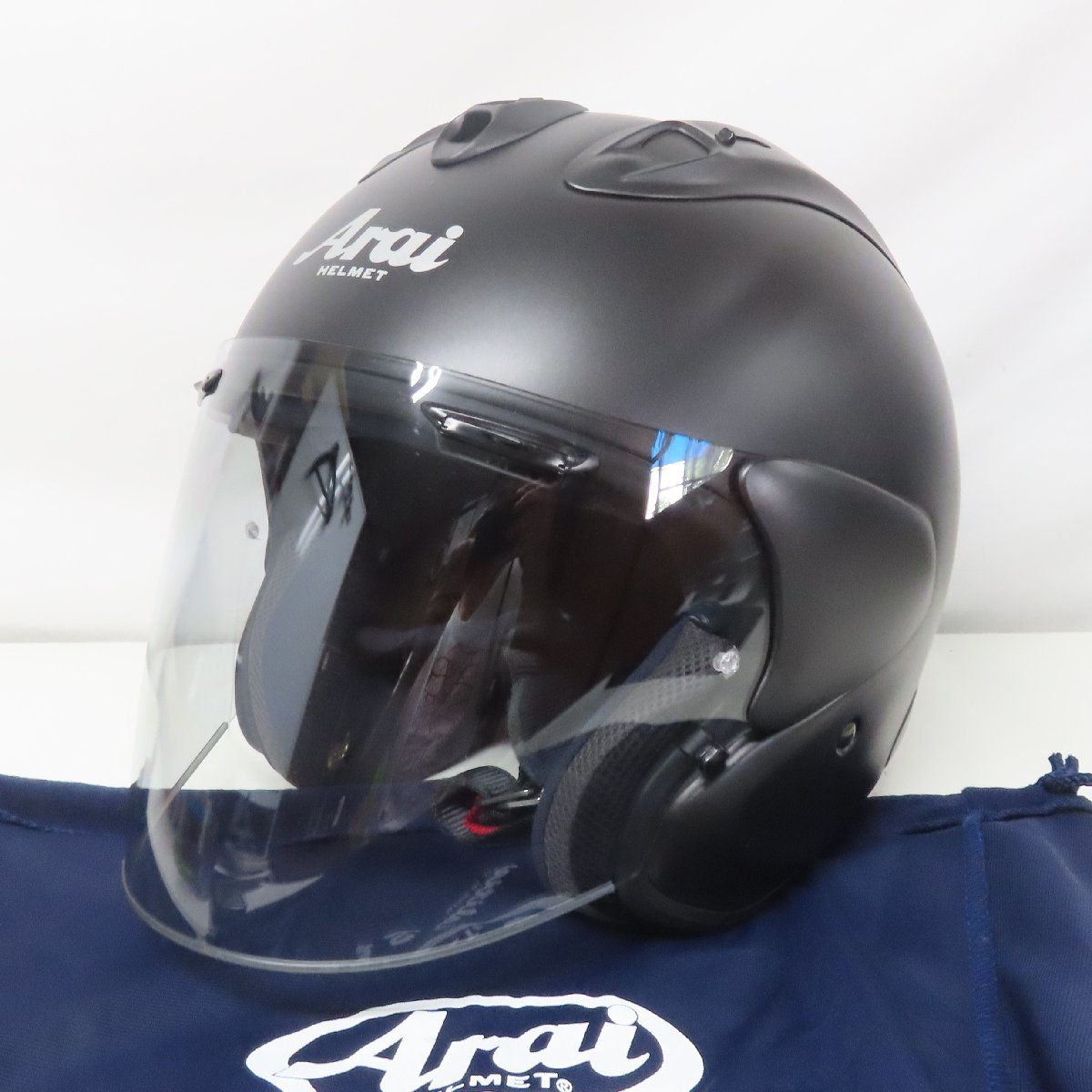 美品 アライ Arai VZ-RAM ジェットヘルメット マットブラック 美品 アライ Arai VZ-RAM ジェットヘルメット マットブラック