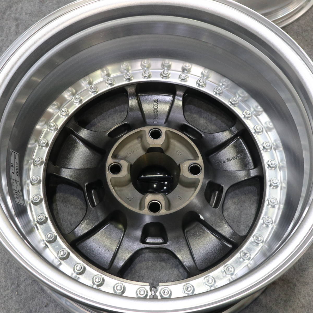 renoma レノマ ディッシュ 3ピース ガンメタ 16×7J+28 4H114.3 当時物未