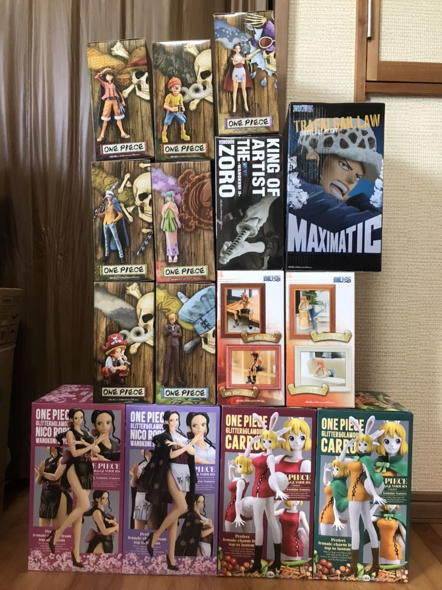 【新品未開封・被り無し】ワンピースフィギュア15個セット・まとめ売り【ナミ ルフィ エース ゾロ サンジ ニコロビン他】GRANDLINE DXF