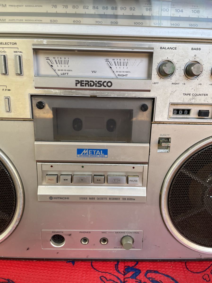 HITACHI 日立 パディスコ TRK-8600RM FM/AM ラジカセ ステレオカセット