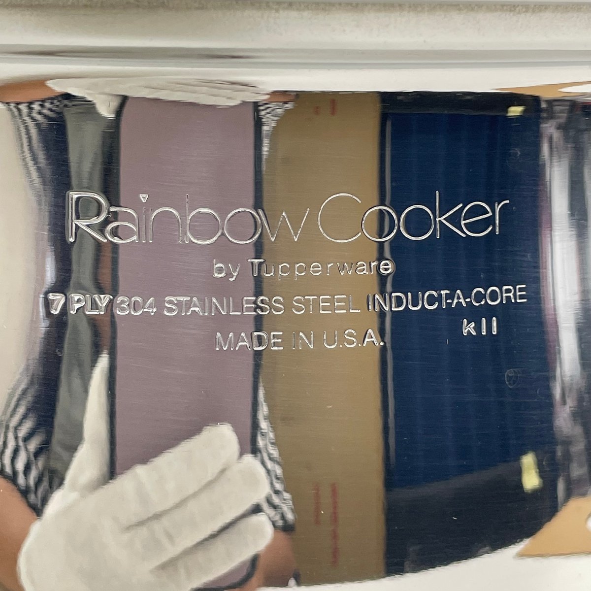 Θ春日部店【未使用品】Tupperware Rainbow Cooker 両手鍋 19cm 深鍋 