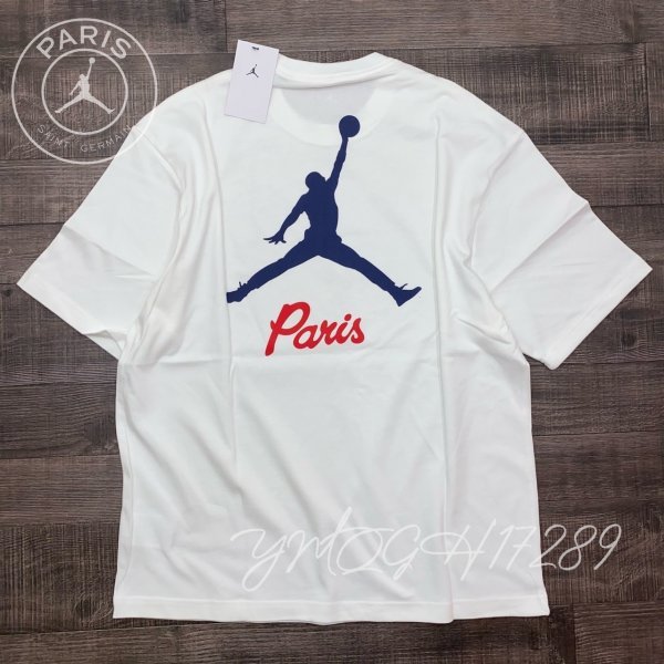 NIKE ãã¤ã­ JORDAN Ã Paris Saint-Germain ã¸ã§ã¼ãã³ ããªãµã³ã¸ã§ã«ãã³ ã­ã´ Tã·ã£ã DJ0402-100 ç½ XL(ãããã¹)ï½å£²è²·ããããªã¼ã¯ã·ã§ã³ 