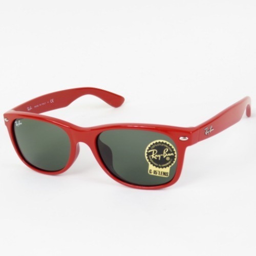 56799★1円スタートRay-Ban レイバン 未使用品 ニューウェイファーラー NEW WAYFARER RB2132-F サンプルレンズ入り サングラス 赤 メンズ