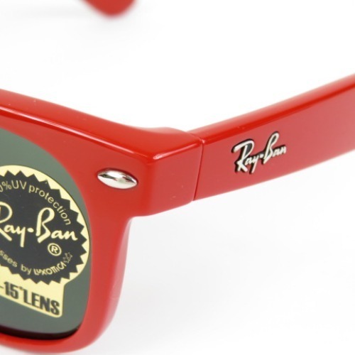 56799★1円スタートRay-Ban レイバン 未使用品 ニューウェイファーラー NEW WAYFARER RB2132-F サンプルレンズ入り サングラス 赤 メンズ