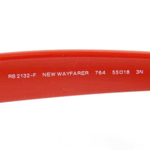 56799★1円スタートRay-Ban レイバン 未使用品 ニューウェイファーラー NEW WAYFARER RB2132-F サンプルレンズ入り サングラス 赤 メンズ
