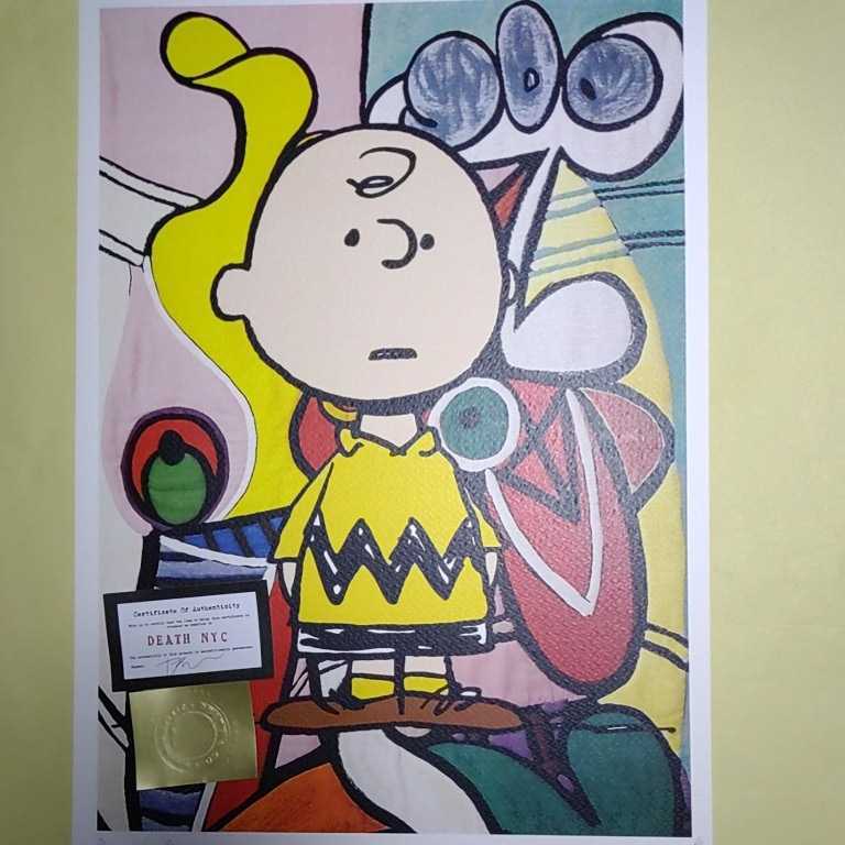 death nyc 世界限定100枚　スヌーピー　チャーリーブラウン DEATH NYC 世界限定100枚 アートポスター スヌーピー SNOOPY