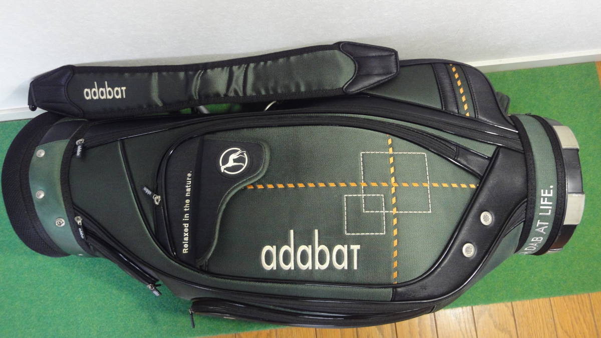 ☆ 良品メンテ済！ adabat アダバット キャディバッグ 濃緑 USED