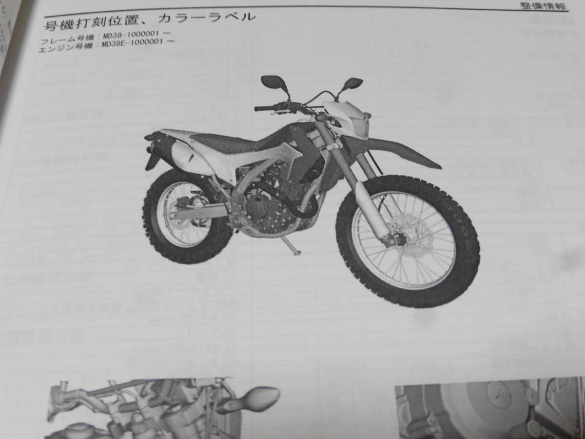 ☆CRF250L/CRF250M MD38 サービスマニュアル＆パーツリスト ☆ MD38