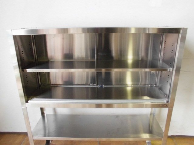 中古厨房 業務用 マルゼン 棚付き 食器庫 食器棚 飲食店 店舗 W1200