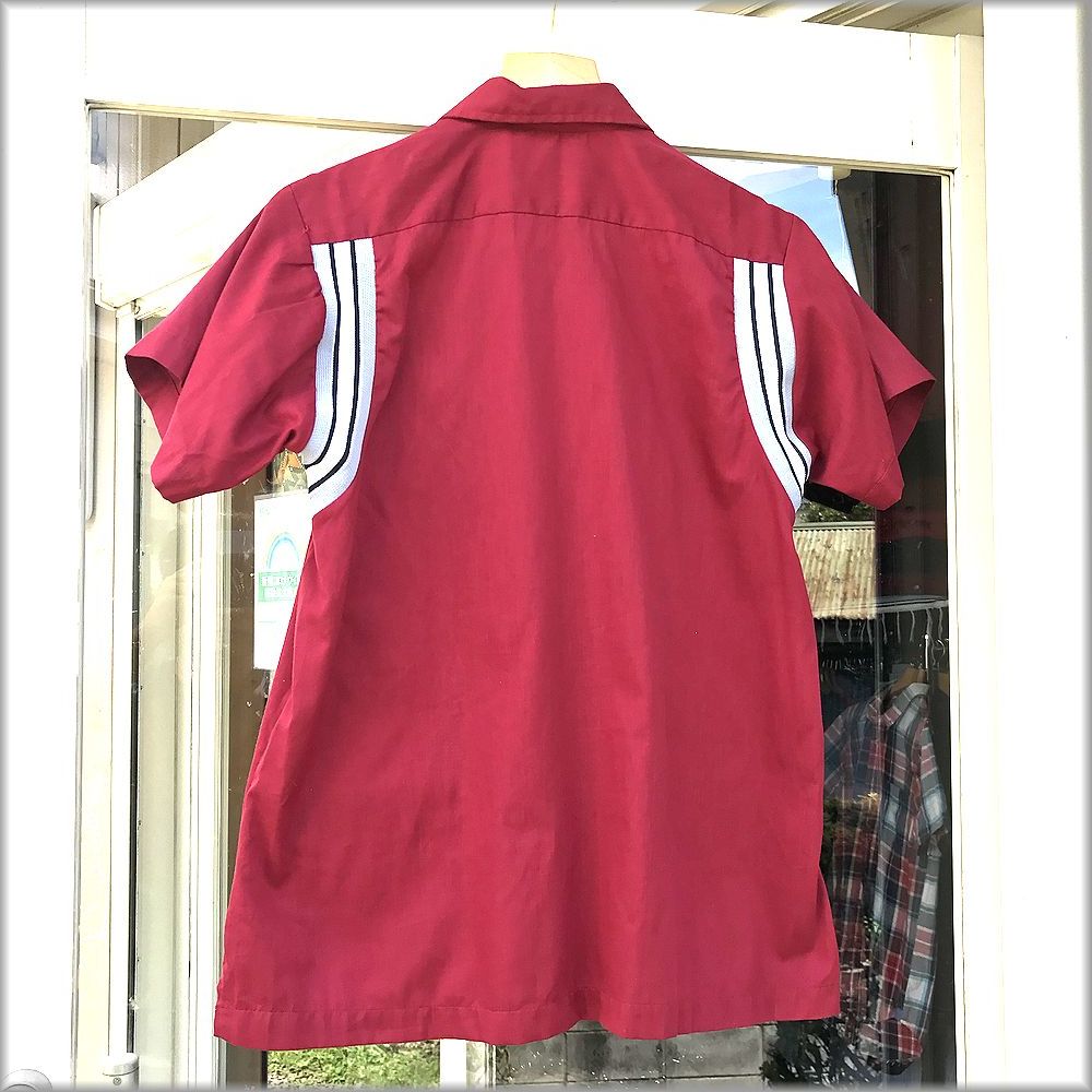 ☆Hilton ヒルトン 70s 80s USA製 半袖 ボーリングシャツ size 36 