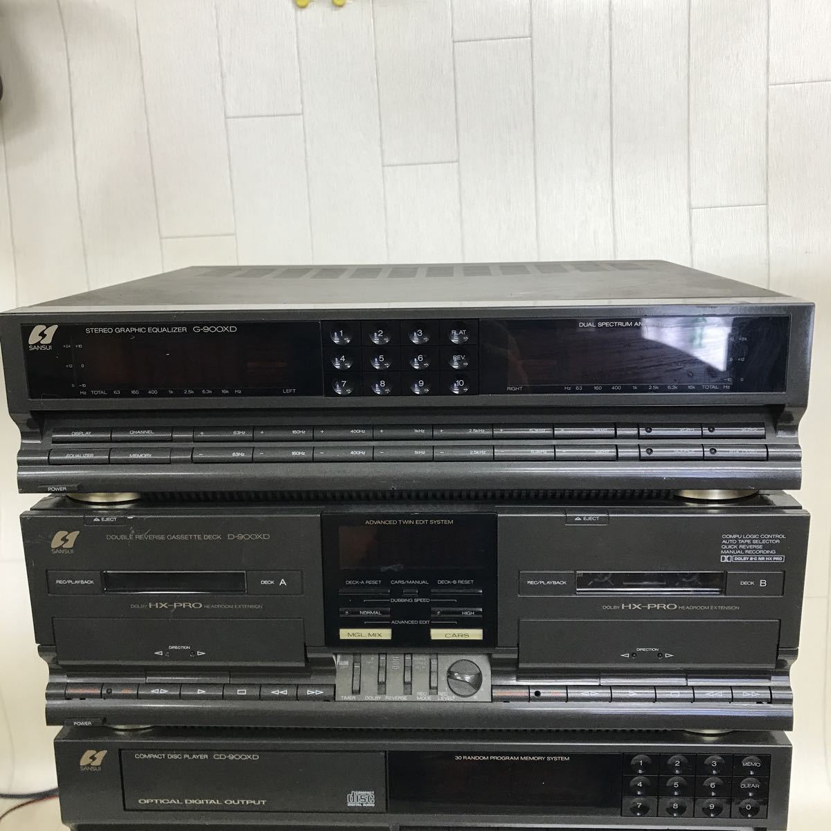 B0521 通電確認済み Sansui サンスイ システムコンポ T-900XD A-900XD