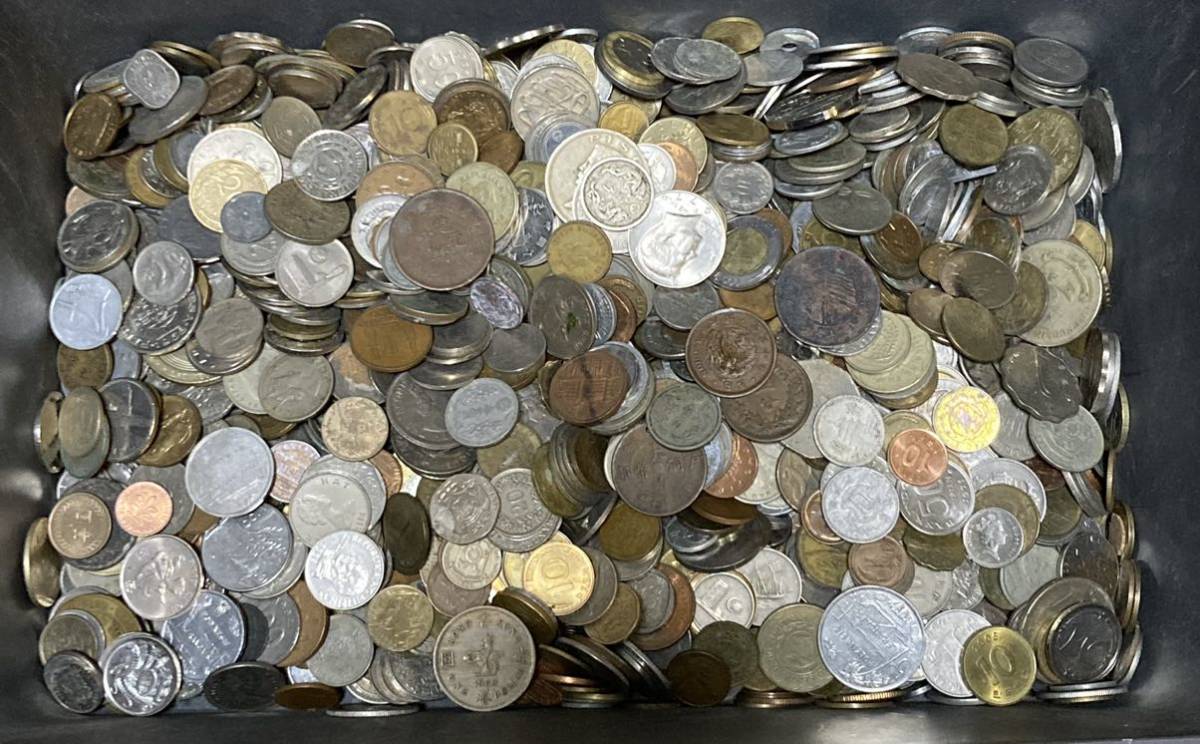 1円スタート 約7kg 外国 銭 アメリカ アジア ヨーロッパ お宝 世界各国