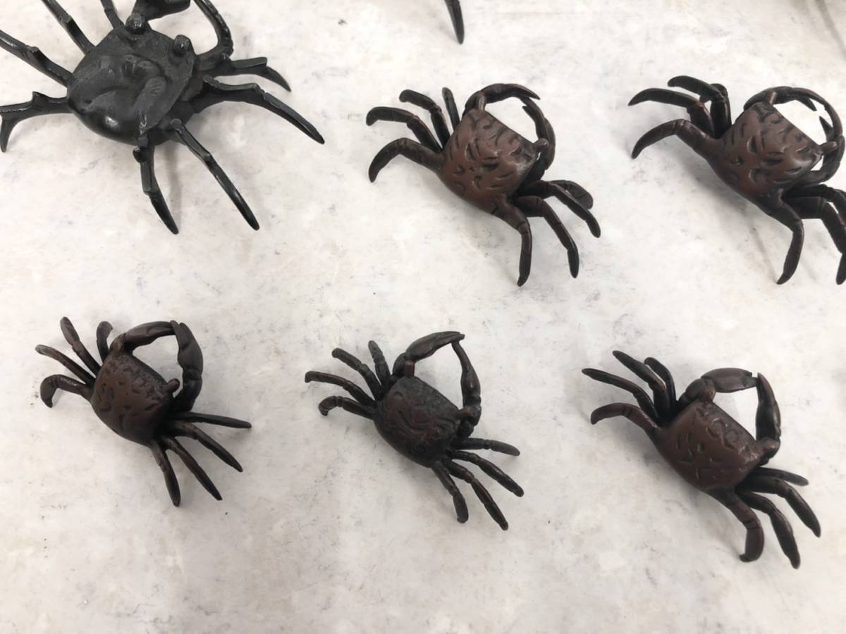 S17 盆景道具 華道 蟹 カニ 花留 花止め 置物 縁起物 生け花 花道 茶道  