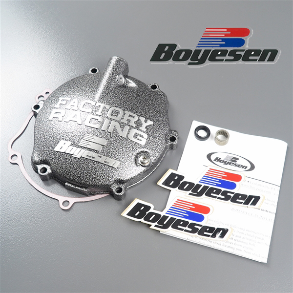 Boyesen Factory] ボイセン クラッチカバー YZ250/YZ250X 艶消しブラック