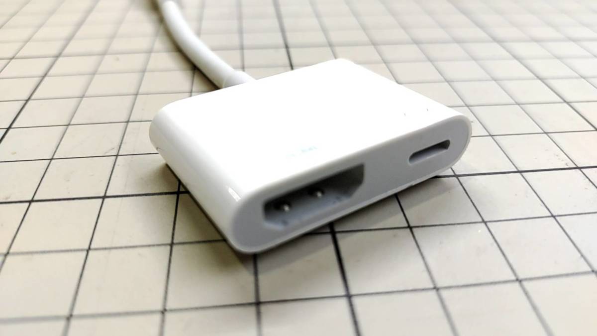 K0794●Apple アップル純正　Lightning - Digital AVアダプタ iPhone iPad HDMI変換 HDMI出力 A1438　中古 送料300円