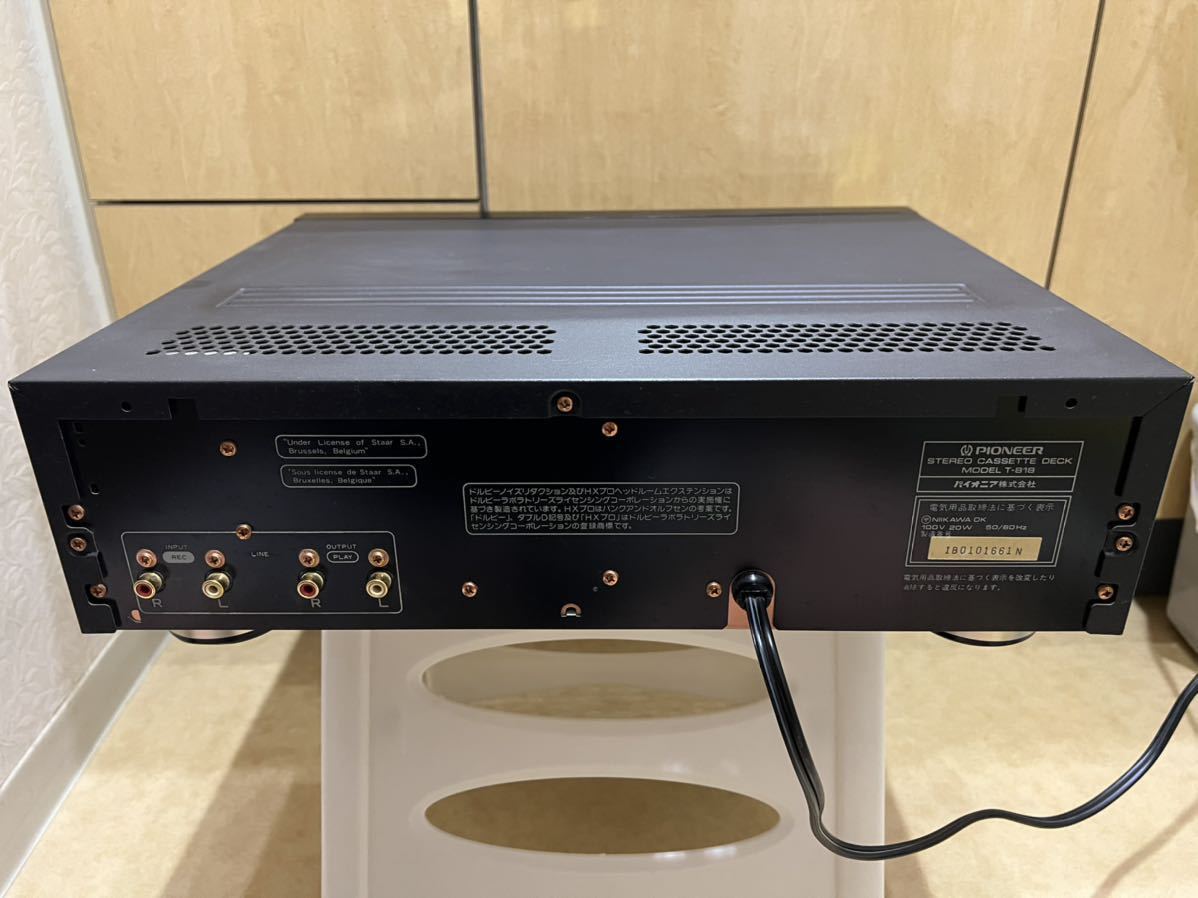 Pioneer パイオニアT-818 ステレオカセットデッキ 通電確認のみ