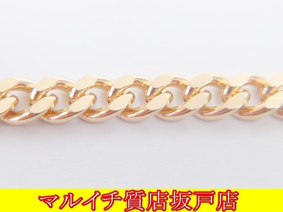 k18イエローゴールド 2面シングル喜平ネックレス 50cm 15．3g