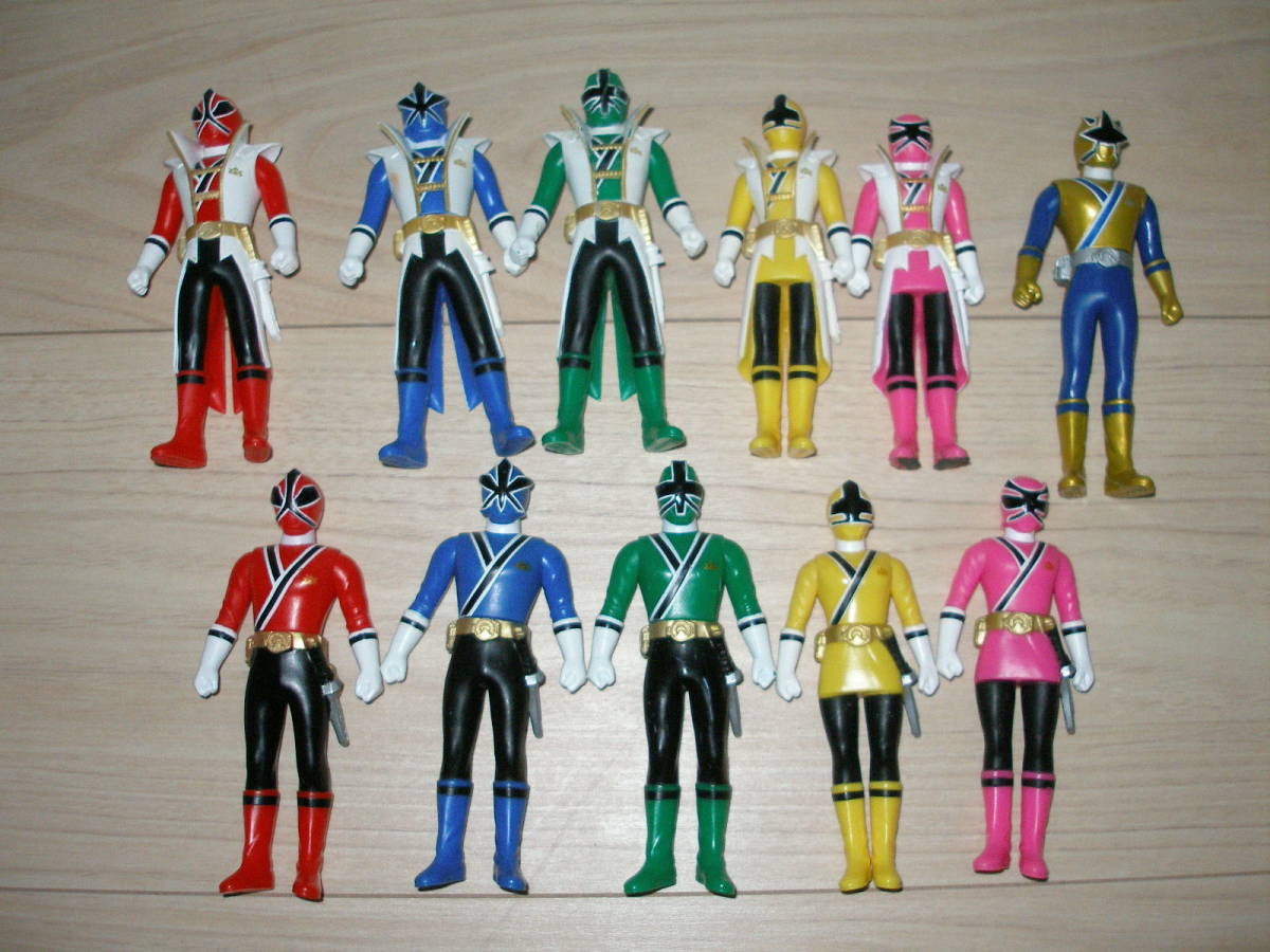 中古】ソフビヒーロー 侍戦隊シンケンジャー1＆2：全11種 フルコンプ