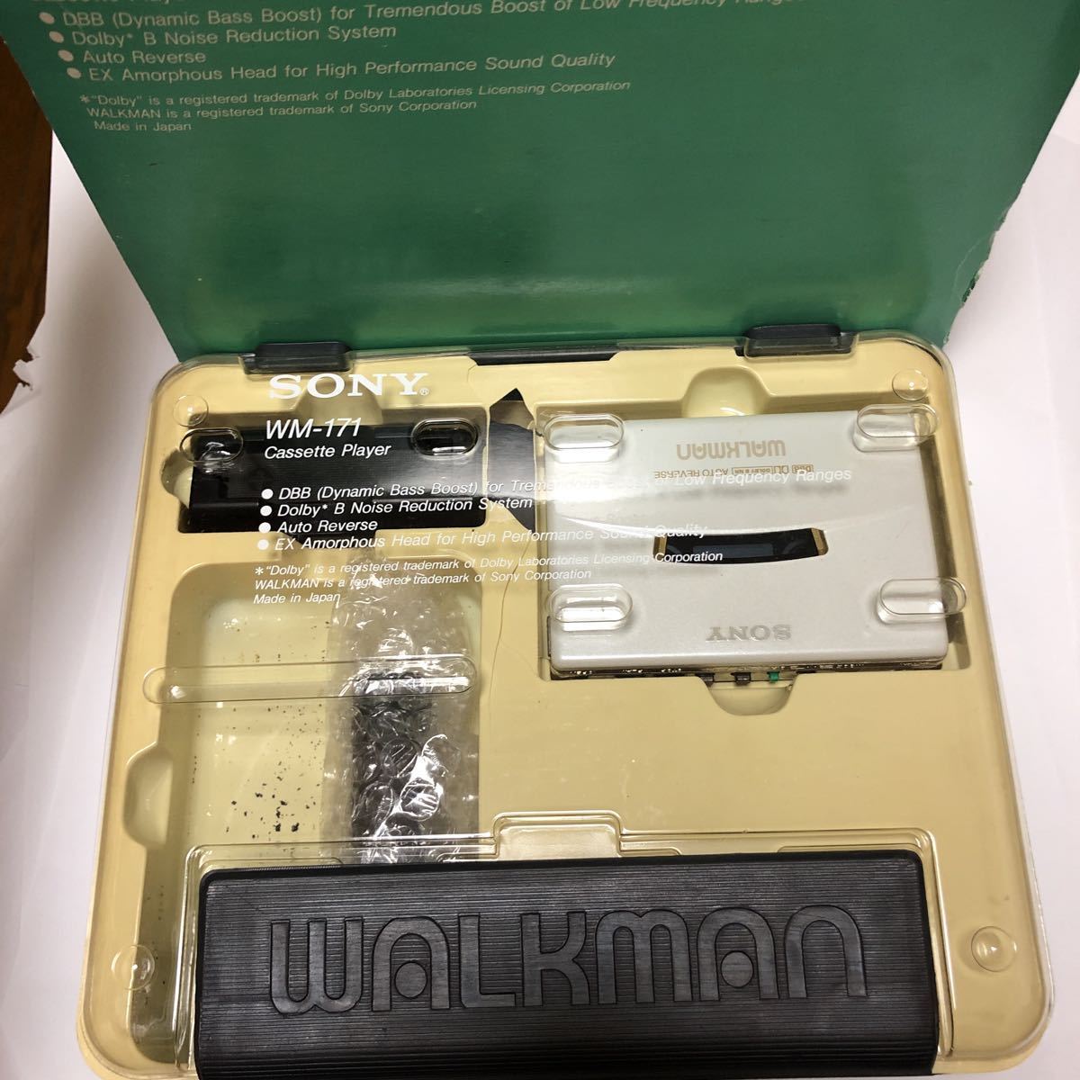 【ジャンク】SONY WALKMAN WM-171 カセットプレーヤー・ウォークマン 