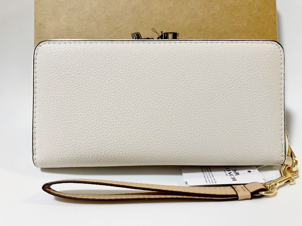 3548  コーチ　白　ホワイト　長財布　コーチ　馬車モチーフ Amazon | [COACH] [コーチ] 長財布 レディース レザー ストラップ付き