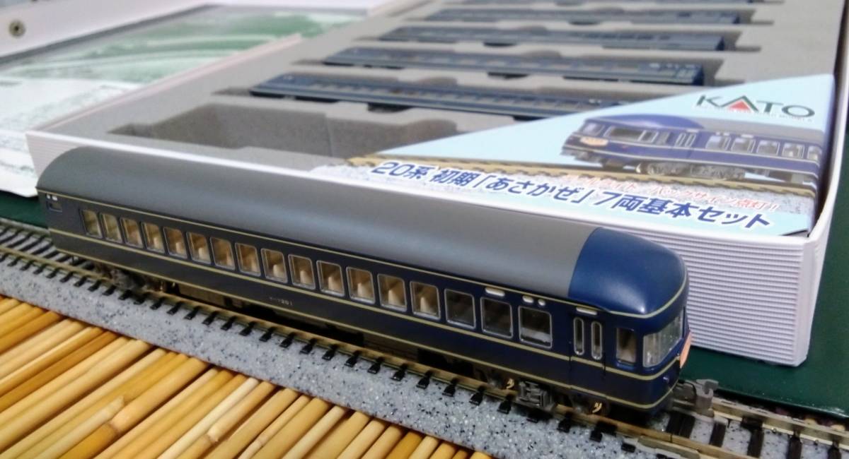 ▽KATO-10-368▽20系寝台客車「初期あさかぜ」7両基本セット/台車&床下 
