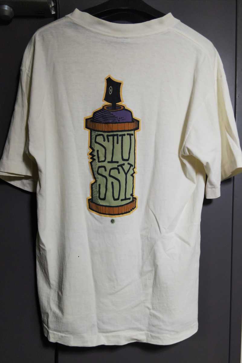 激レア】STUSSY スプレー缶 Tシャツ 黒タグ 90s オールド 