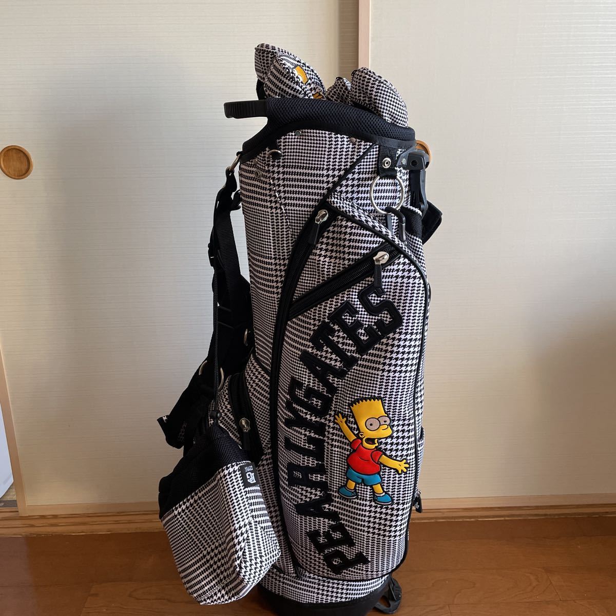 パーリーゲイツ 中古スタンドキャディバッグ シンプソン千鳥柄