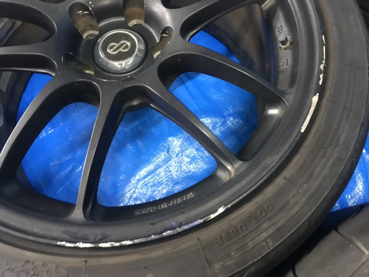 エンケイ PF01 マットブラック 18×8.5+35 18×9.5+45 114.3 5H(中古