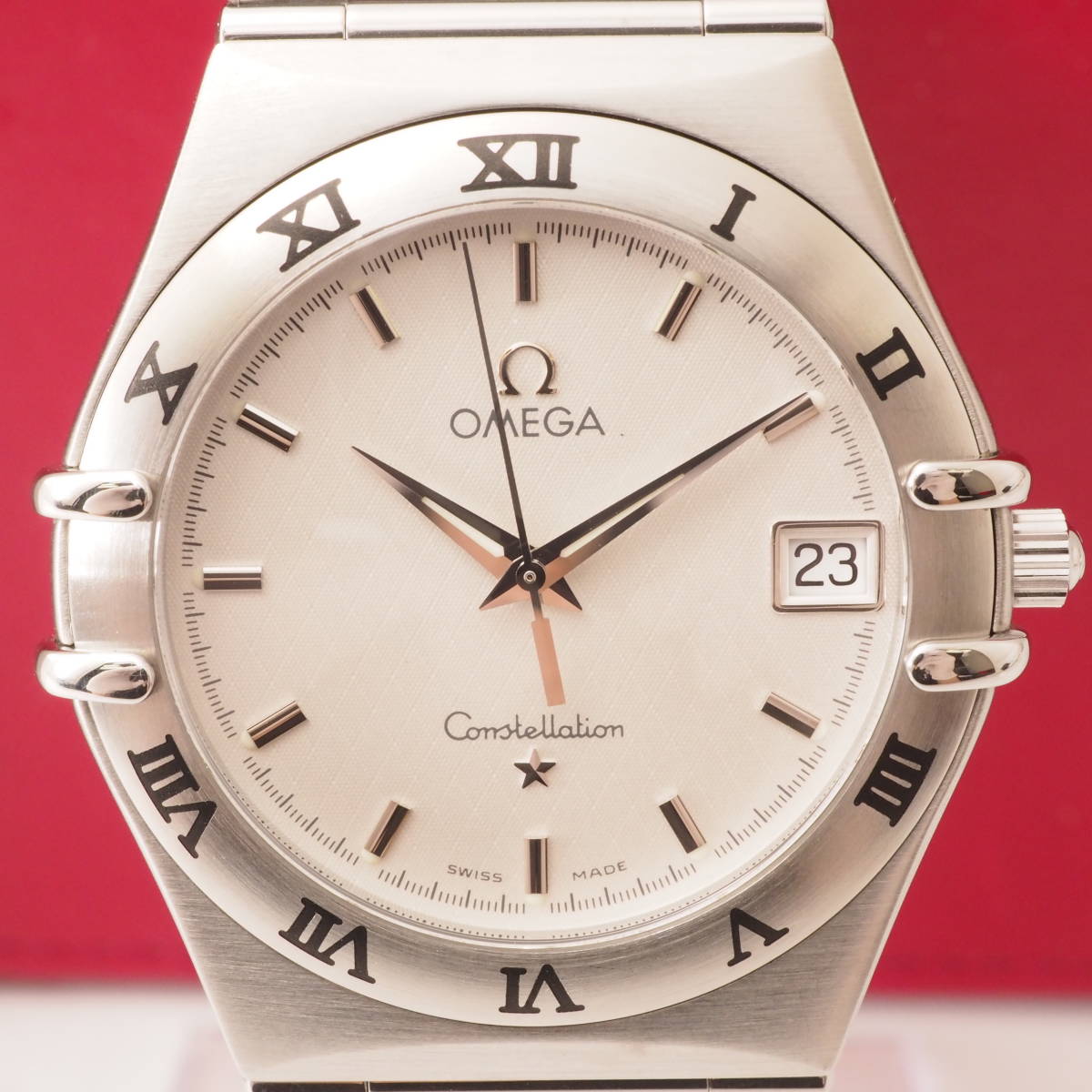 オメガ コンステレーション Ref，396.1201 Cal，1532 15123000 OMEGA Constellation デイト クォーツ シルバー 男性腕時計+元箱[59614828]ZF4