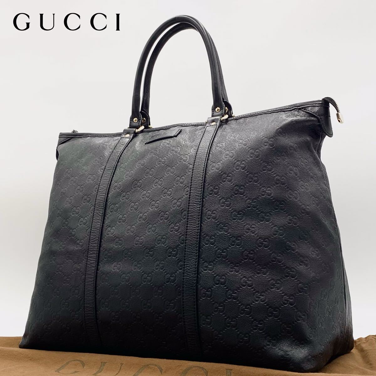 1円〜極美品 GUCCI グッチ メンズ ボストンバッグ ハンドバッグ トート 