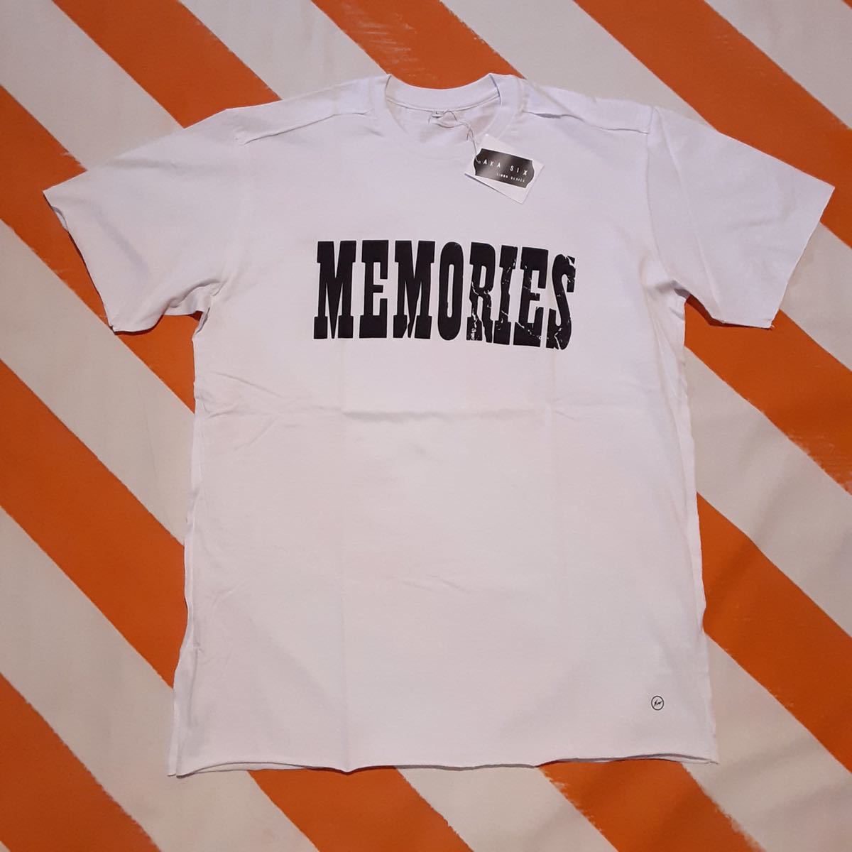 SIZE L AKA SIX SIMON BARKER FRAGMENT DESIGN TEE SHIRT WHITE 