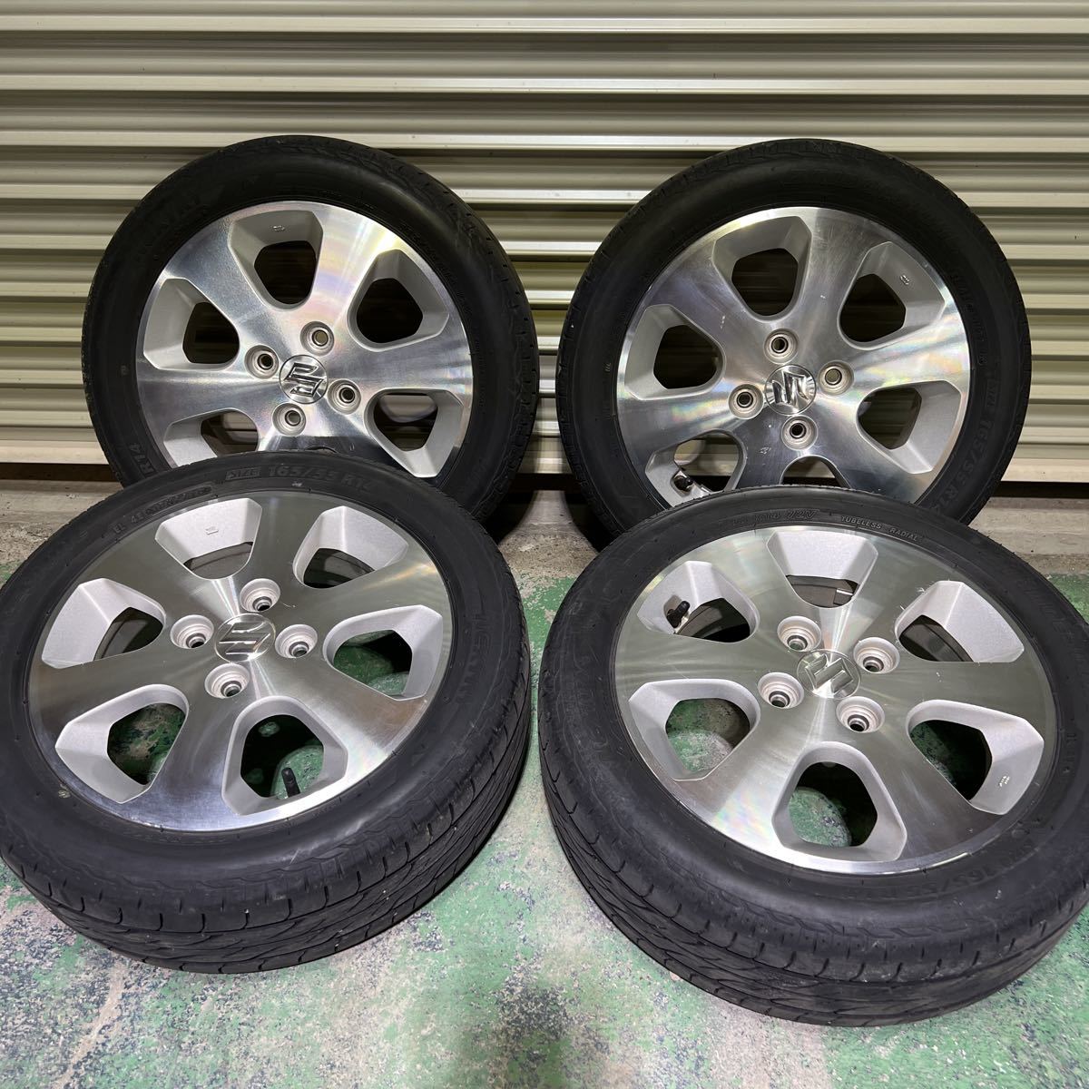 スズキ ワゴンR MH22 純正ホイール 165/55R14 バリ山(ラジアルタイヤ 