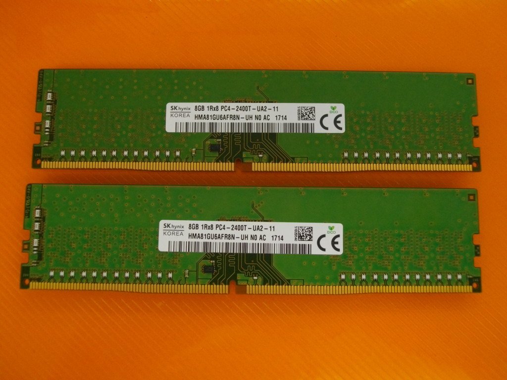 直営限定 SKhynix DESK用 8GB PC4-2400T(DDR4-19200) MM 2枚SET 動作OK