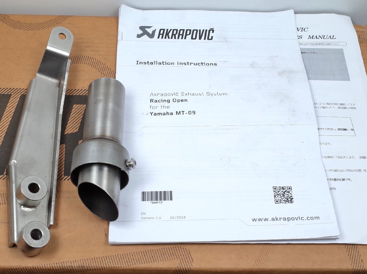 MT-09 XSR900 Akrapovic アクラポビッチ Racing Line 3-1 マフラー 