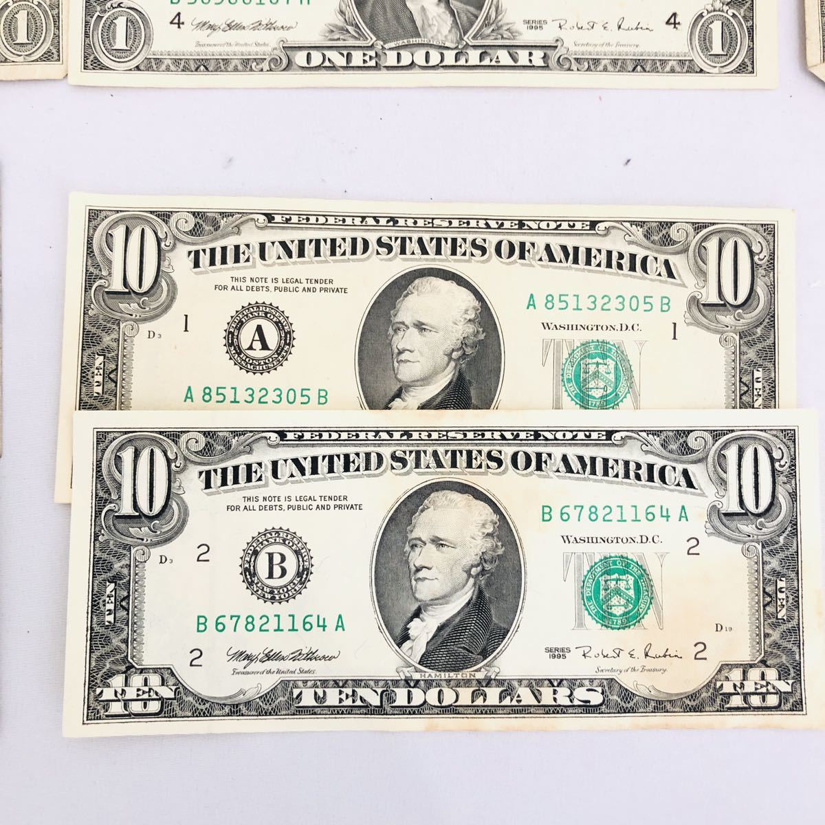 1円 アメリカ ドル 米ドル 札 紙幣 まとめ 合計110ドル 1ドル×20 5