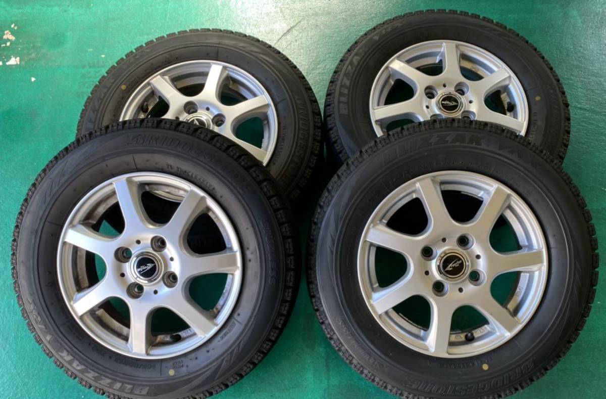 格安，定番人気 145/80/13 アルミ付きスタッドレスタイヤ ４本セット ブリザックVRX BRIDGESTONE 軽(中古品)｜売買されたオークション情報、yahooの商品情報をアーカイブ公開 - オークファン 13インチ