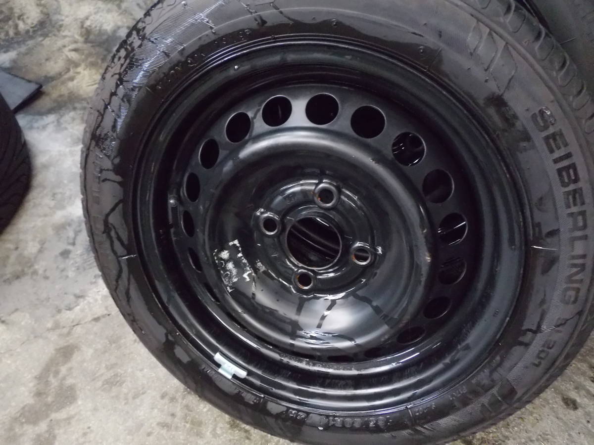 ホンダ 鉄ホイール 14×5.5 PCD100 45☆165/60R15 ＃2019年2020年