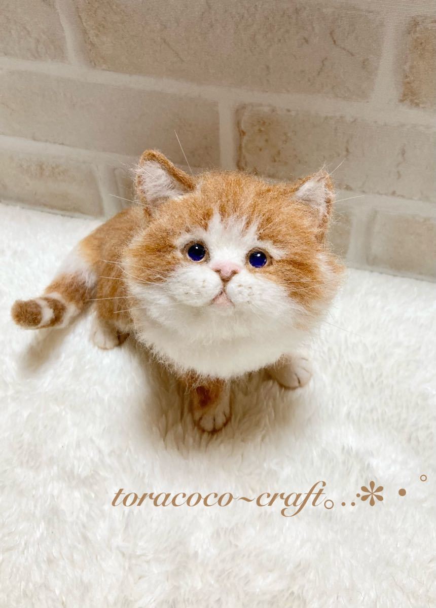 toracoco~craft 羊毛フェルト ハンドメイド スナネコ