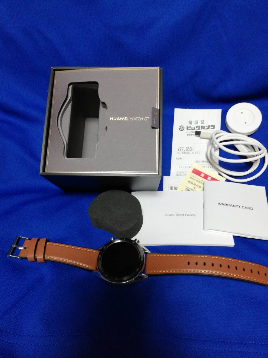GT バンド 0 シリコンバンド ウォッチ 42mm&frasl;GT HUAWEI WATCH GT (新品バンドに交換済み)