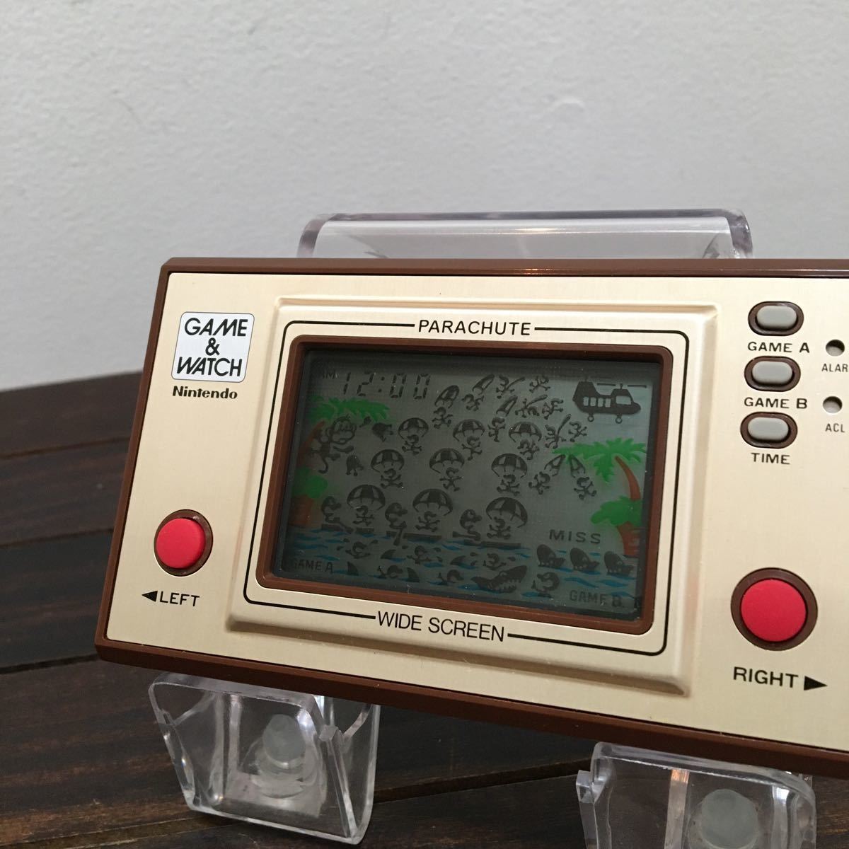 ゲームウォッチ パラシュート ※超美品 箱・説明書付き 液漏れ 